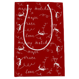 Sacola Para Presentes Média Fadas da arte boas festas