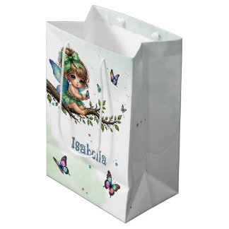 Sacola Para Presentes Média Fadazinha adorável 