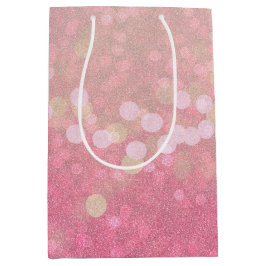 Sacola Para Presentes Média Faísca Rosa