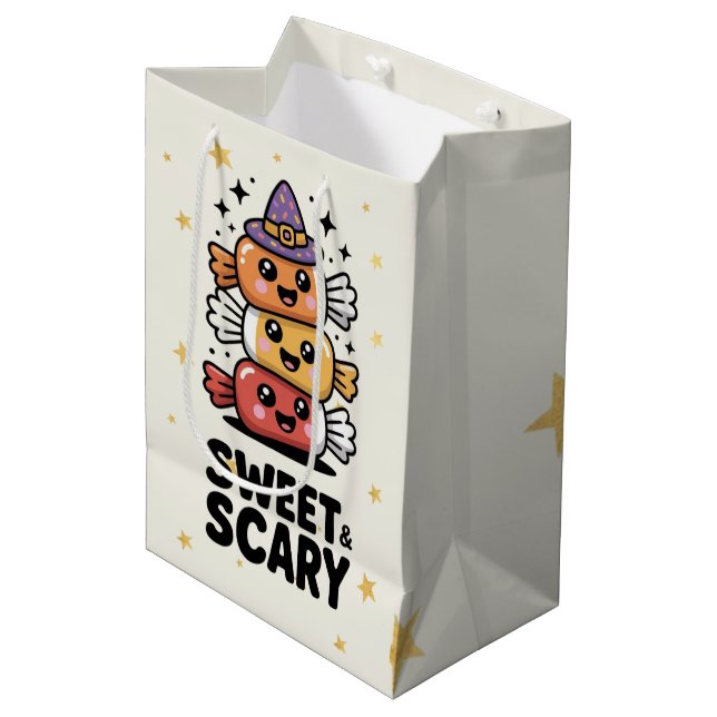 Sacola Para Presentes Média Fantasma Assustadoramente Doce (Frente inclinada)