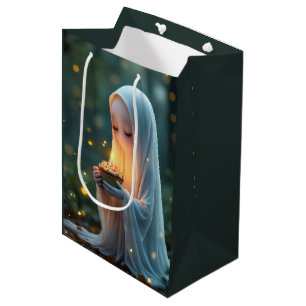 Sacola Para Presentes Média Fantasma com Cupcake de aniversário