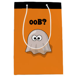 Sacola Para Presentes Média Fantasma Confuso Diz "Oob?" Desenho Animado Divert