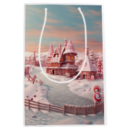 Sacola Para Presentes Média Fantasy Gingerbird House com Candies 4