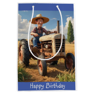 Sacola Para Presentes Média Farmer em Trator
