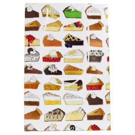 Sacola Para Presentes Média Fatia do Dia do Pi da Torta Social Venda de Bolos