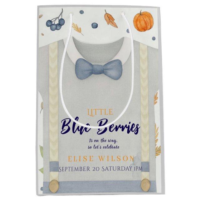 Sacola Para Presentes Média Fato de chiclete de chá de fraldas outono (Frente)