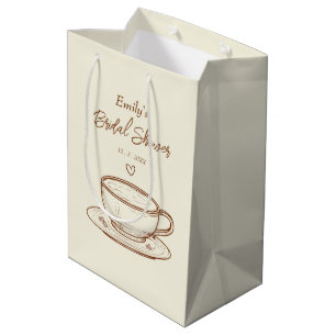 Sacola Para Presentes Média Favor de Casamento de Café Chá de panela Gift Ba