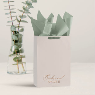 Sacola Para Presentes Média Favores Mínimos Elegantes da Bridesmaid