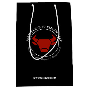 Sacola Para Presentes Média Fazenda personalizada Logotipo de empresa Premium