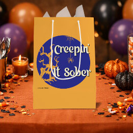 Sacola Para Presentes Média Fazendo a Festa Sem Bebida | Festa de Halloween Se