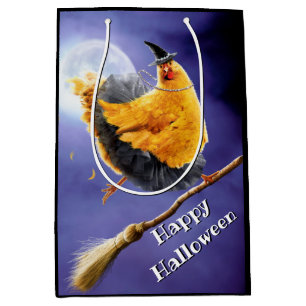 Sacola Para Presentes Média Feiticeira de Frango na Broomstick