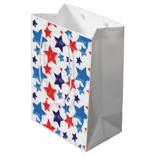 Sacola Para Presentes Média Feliz 4 de julho / Dia da Independência