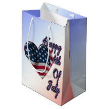 Feliz 4 de julho do USA Flag Heart