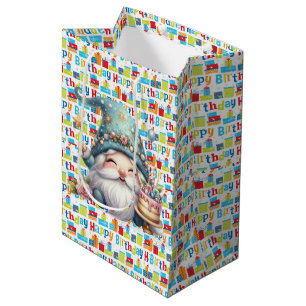 Sacola Para Presentes Média Feliz aniversário