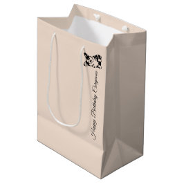 Sacola Para Presentes Média 'Feliz Aniversário Corgeous' Pais de Animais de Es
