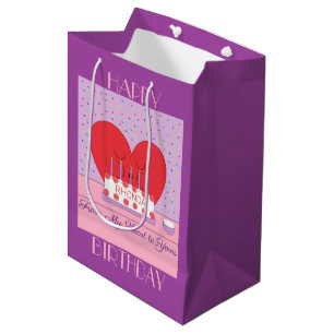 Sacola Para Presentes Média Feliz Aniversário, Do Meu Coração para o Seu II: