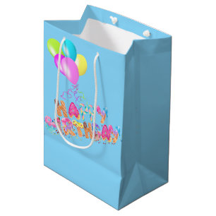 Sacola Para Presentes Média Feliz Aniversário e Sorvetes