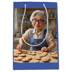 Sacola Para Presentes Média Feliz Aniversário Gramma