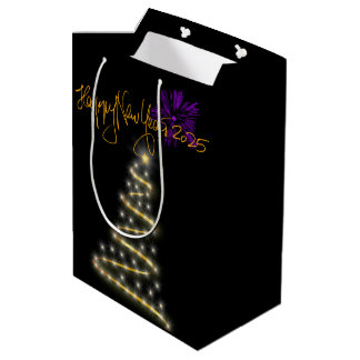 Sacola Para Presentes Média Feliz ano novo 2025