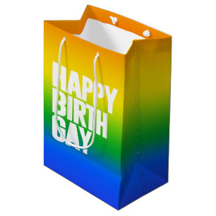 Sacola Para Presentes Média Feliz Birthgay