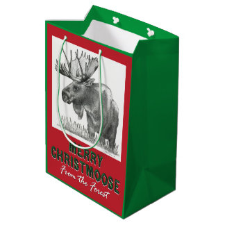 Sacola Para Presentes Média Feliz Christmoose