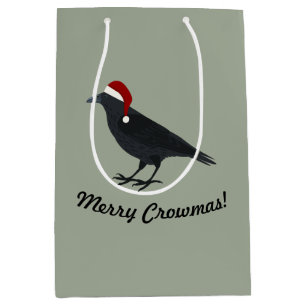 Sacola Para Presentes Média Feliz Crowmas Crowmas Crow