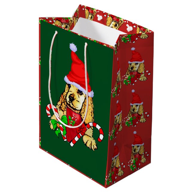 Sacola Para Presentes Média Feliz de Natal Gelada (Verso inclinado)
