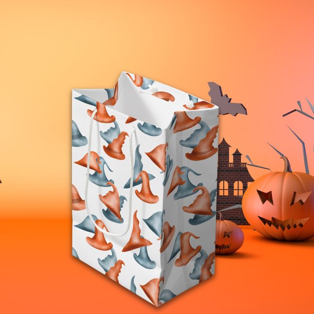 Sacola Para Presentes Média Feliz Dia das Bruxas Felizes (Criador carregado)