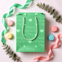 Feliz Dia das Mães Coração Verde Fresco