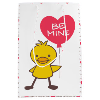 Sacola Para Presentes Média Feliz Dia dos Namorados Patinho SEJA MEU