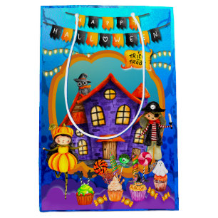 Sacola Para Presentes Média Feliz Festa de Halloween Roupas Festa Infantil Cel