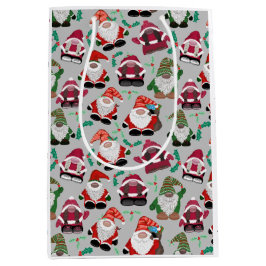 Sacola Para Presentes Média Feliz Gonkmas! Design de Natal para amantes das gô