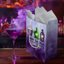 Sacola Para Presentes Média Feliz Halloween Apothecary Jar