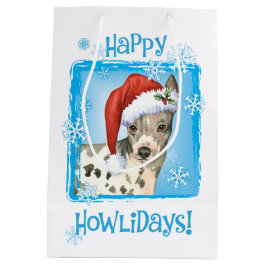Sacola Para Presentes Média Feliz Howlidays American Hairless Terrier