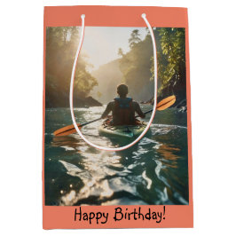 Sacola Para Presentes Média Feliz Kayaking