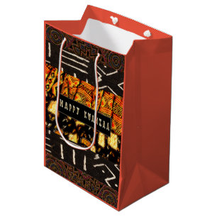 Sacola Para Presentes Média Feliz Kwanzaa