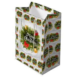 Sacola Para Presentes Média Feliz Natal