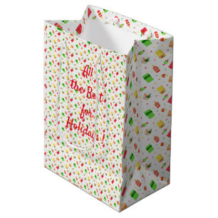 Sacola Para Presentes Média Feliz Natal