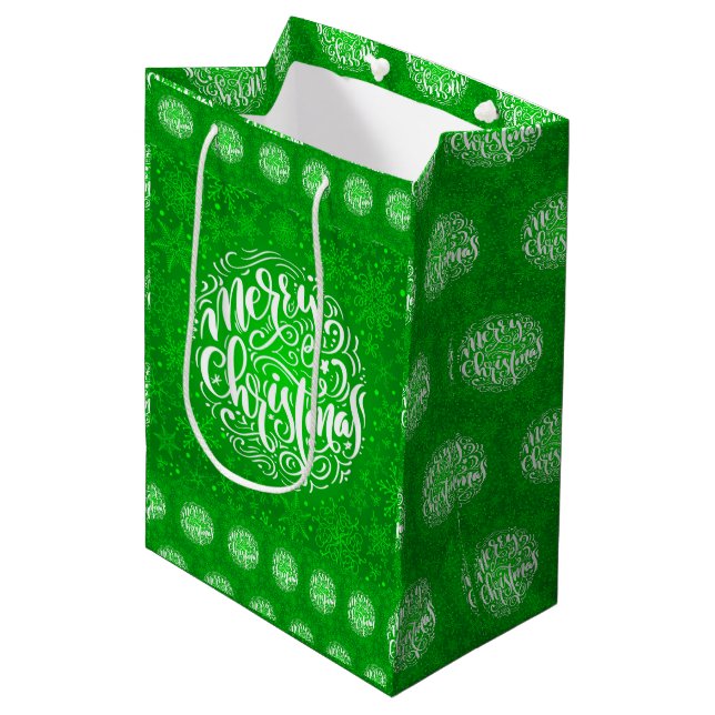 Sacola Para Presentes Média Feliz Natal (Frente inclinada)
