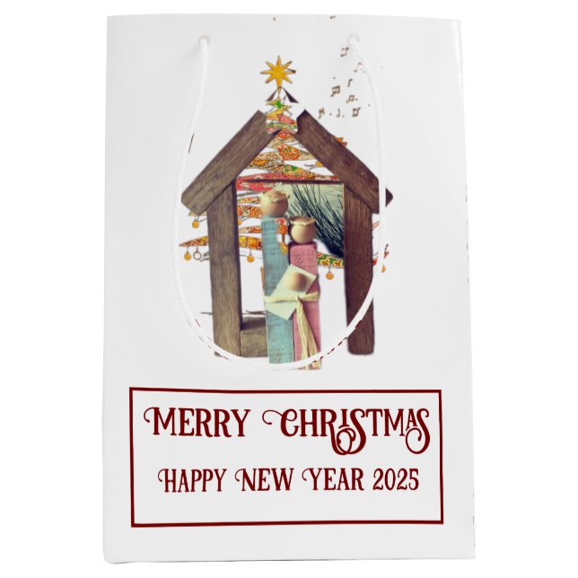 Sacola Para Presentes Média Feliz Natal! (Frente)