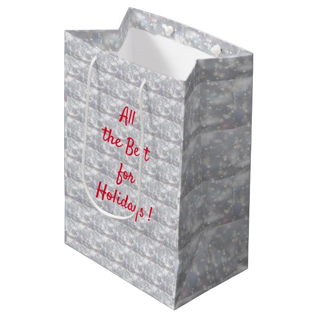 Sacola Para Presentes Média Feliz Natal (Frente inclinada)