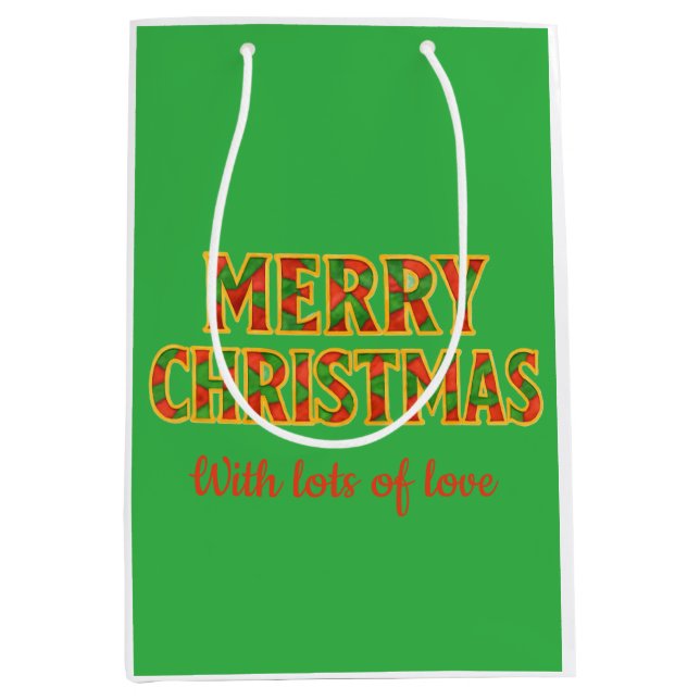 Sacola Para Presentes Média Feliz Natal (Frente)