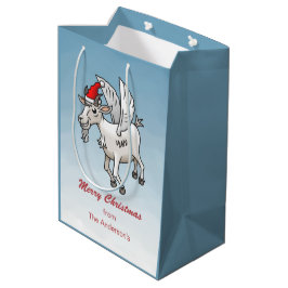 Sacola Para Presentes Média Feliz Natal do Bode Voador