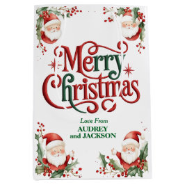 Sacola Para Presentes Média Feliz Natal do Papai Noel