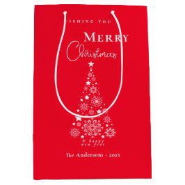 Sacola Para Presentes Média Feliz Natal Festivo