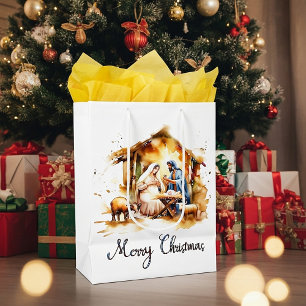 Sacola Para Presentes Média Feliz Natal Natividade