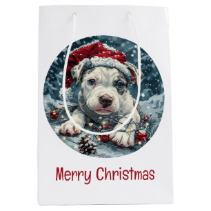 Sacola Para Presentes Média Feliz Natal Papais noeis Touro
