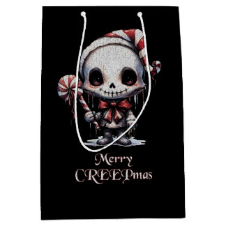 Sacola Para Presentes Média Feliz Natal Spooky Gothic