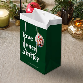 Sacola Para Presentes Média Feriado de Joy Paz para a Família de Natal