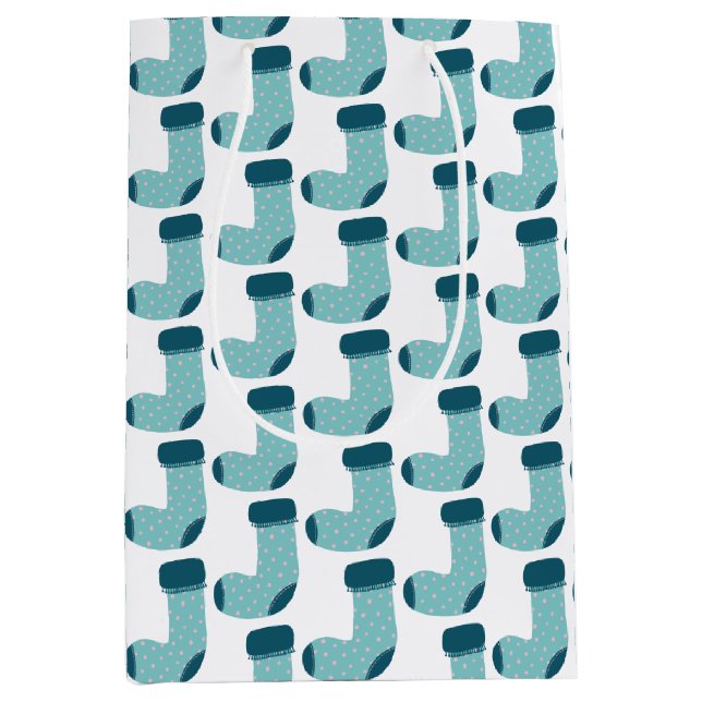 Sacola Para Presentes Média Feriado de Natal (Frente)